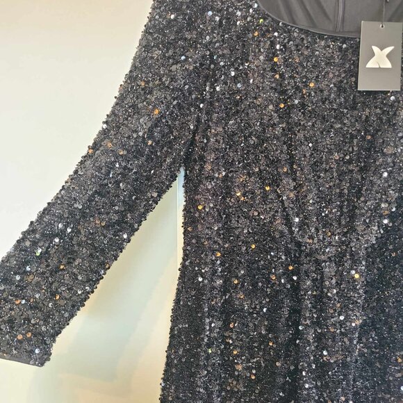 Black Long Formal Dress - Sequin - Picture 2 of 5